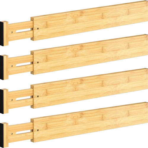Bamboo Adjustable Drawer Divider Set