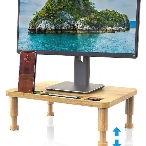 Bamboo Adjustable Height Monitor Riser Trade Pack of Fifty