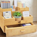 Bamboo Drawer Organiser with Pen Slots