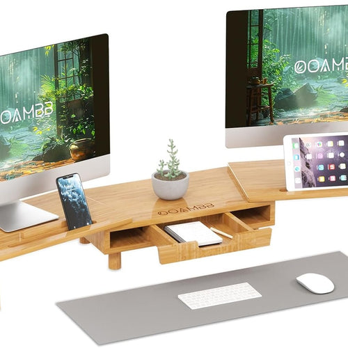 Bamboo Monitor Riser with Drawer Trade Pack of Fifty