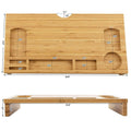 Bamboo Monitor Riser with Storage Cubbies Trade Pack of Twenty