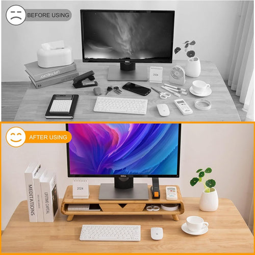 Bamboo Slim Monitor Riser Trade Pack of Fifty