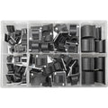 Black Steel Adhesive Cable Clip Set of Twelve