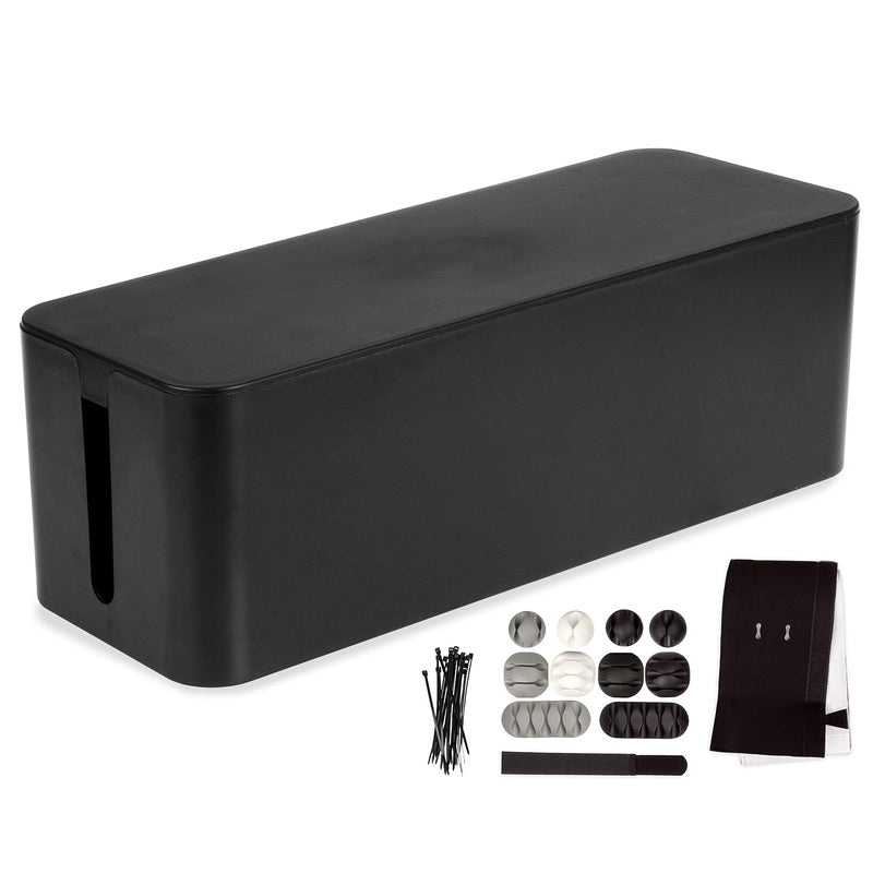 Black Steel Cable Box Large