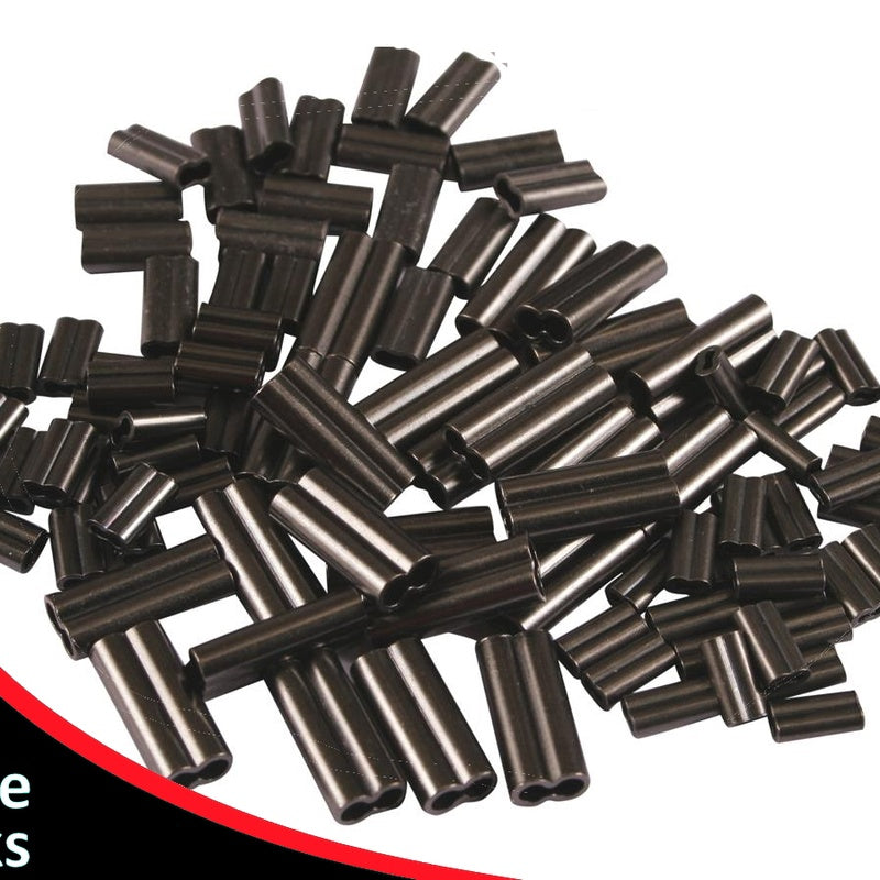 Black Steel Cable Drop Sleeve Trade Pack of One Hundred