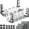 Black Steel Desk Cable Management Kit