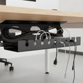 Black Steel Desk Edge Cable Catch