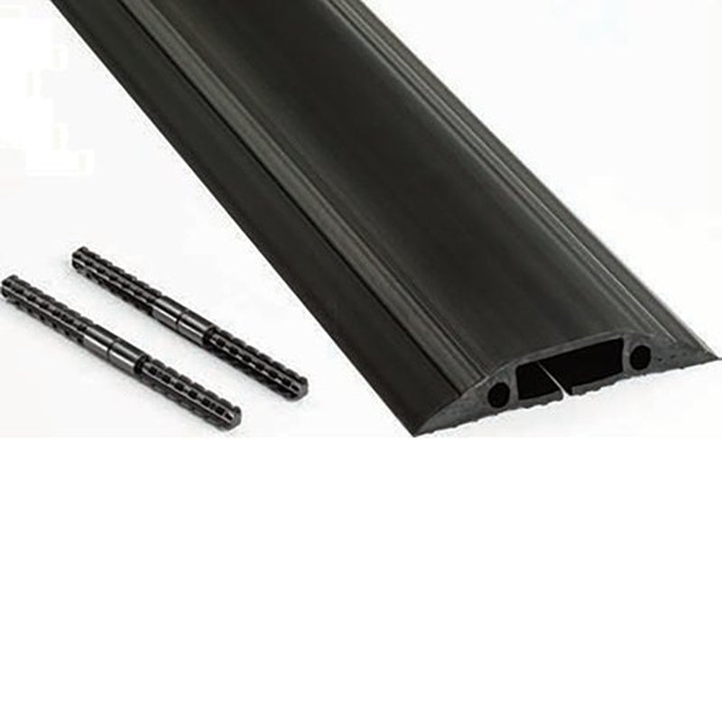 Black Steel Floor Cable Cover
