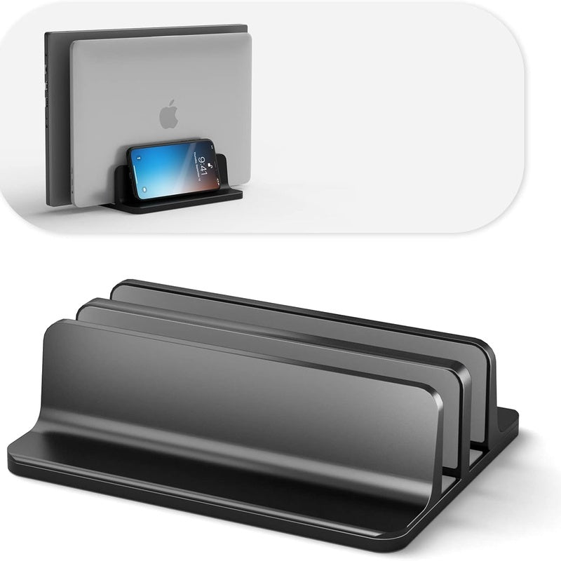 Black Steel Laptop and Tablet Dock Stand