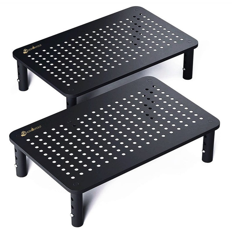 Black Steel Monitor Riser