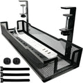 Black Steel Under Desk Cable Tray
