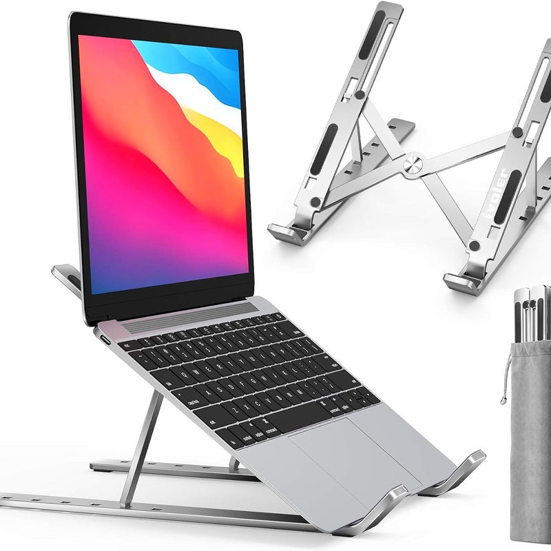 Brushed Aluminium Adjustable Laptop Stand