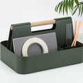 Matte Ceramic Desk Caddy with Handle