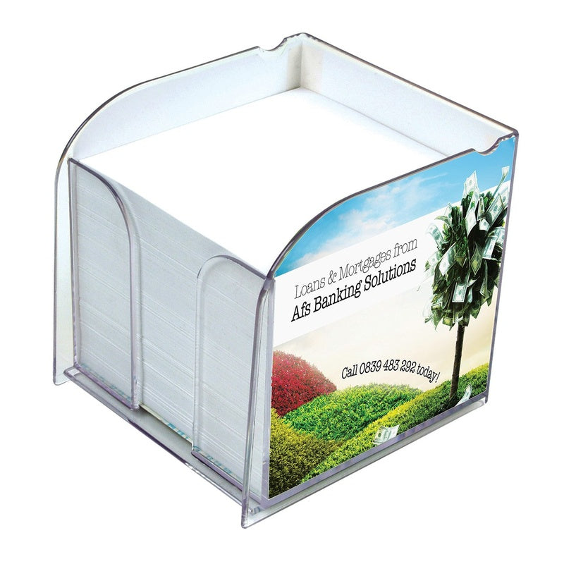 Matte Ceramic Memo Block Holder