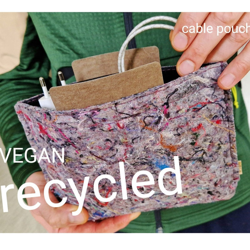 Recycled Felt Cable and Adaptor Drawer Case