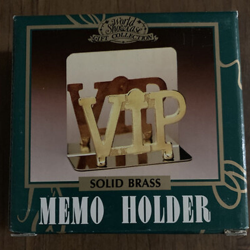 Solid Brass Memo Block Holder Trade Pack of Fifty