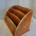 Solid Brass Two Compartment Desk Tidy