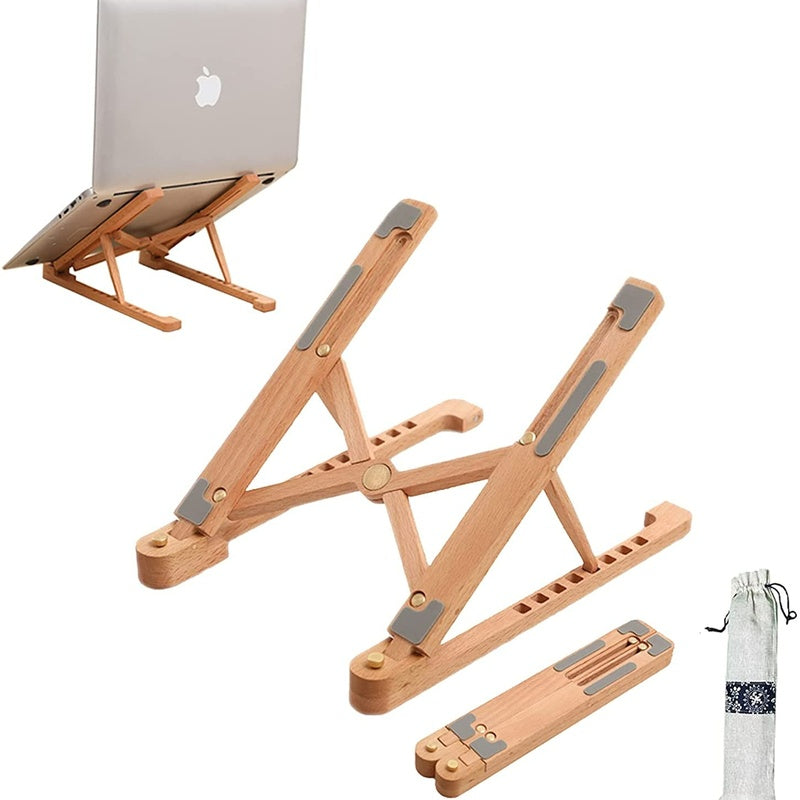 Solid Oak Adjustable Laptop Stand Trade Pack of Fifty