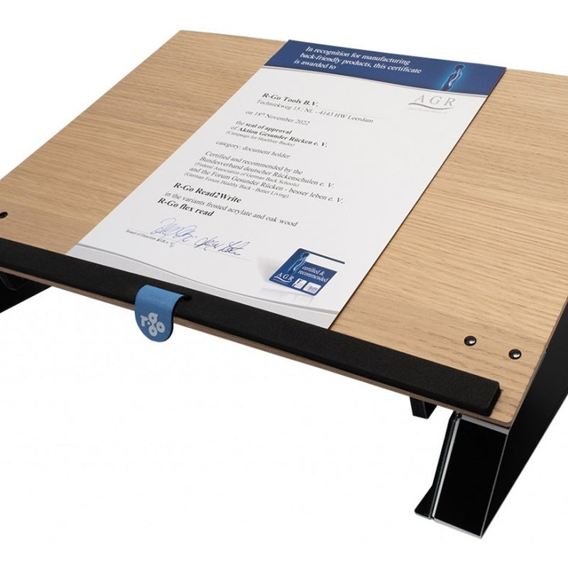 Solid Oak Document Holder with Line Guide