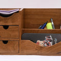 Solid Oak Drawer Organiser with Pen Slots