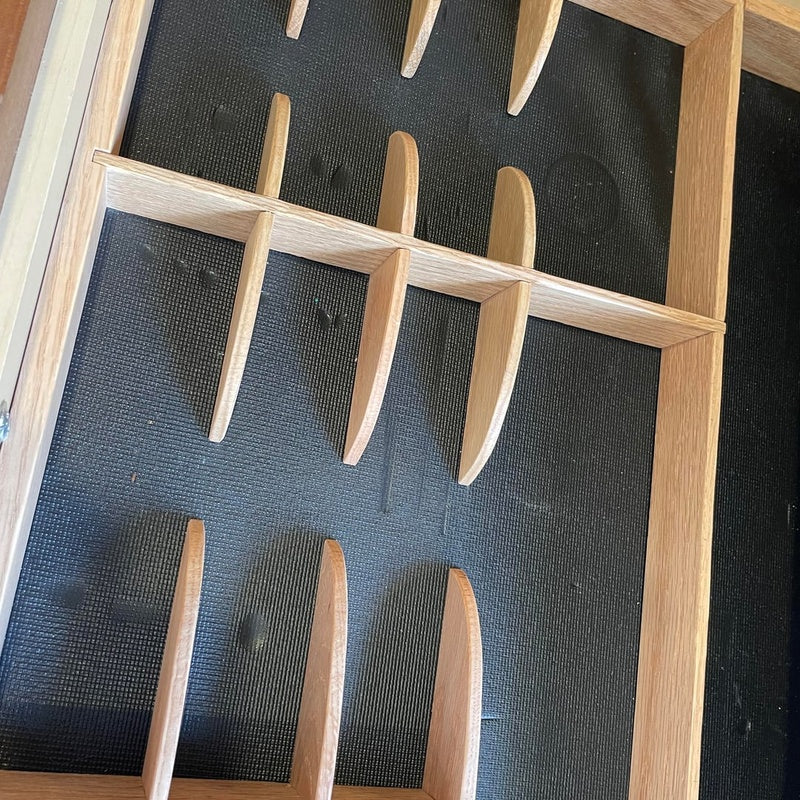 Solid Oak Drawer Organiser with Pen Slots Trade Pack of Fifty