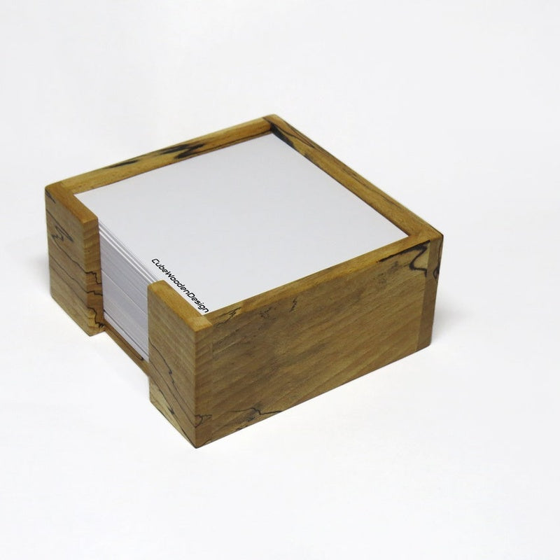 Solid Oak Memo Block Holder Trade Pack of Fifty