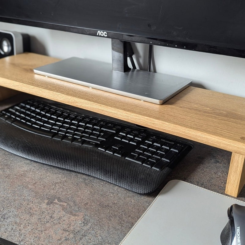 Solid Oak Monitor Riser