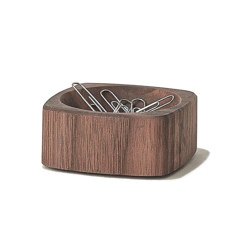 Solid Oak Paper Clip Dish