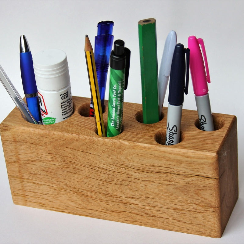 Solid Oak Pen Pot Trade Pack of One Hundred