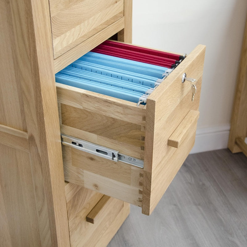 Solid Oak Post and Filing Caddy