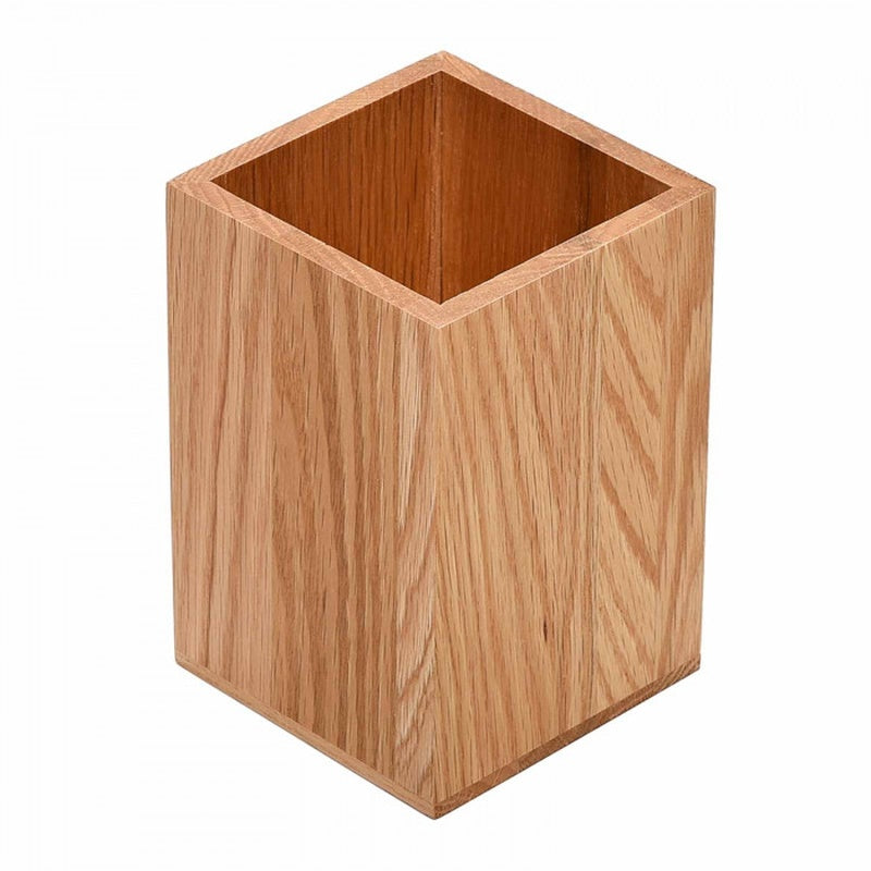 Solid Oak Tall Pen Pot