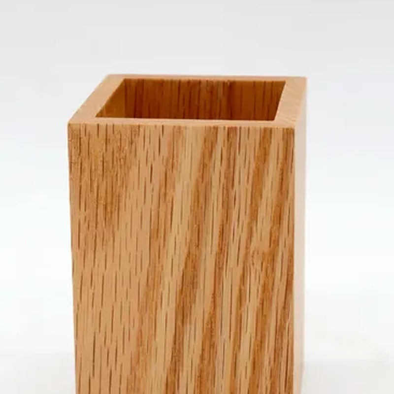 Solid Oak Tall Pen Pot Trade Pack of Fifty