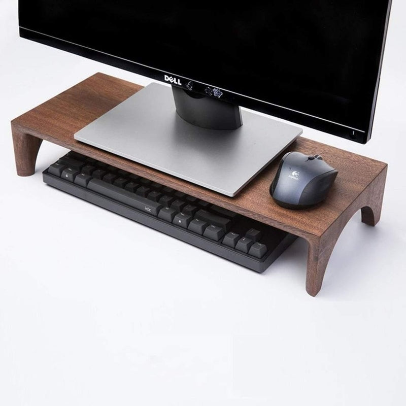 Solid Walnut Adjustable Height Monitor Riser