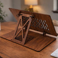 Solid Walnut Adjustable Laptop Stand