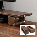 Solid Walnut Corner Monitor Riser