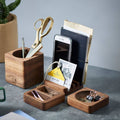 Solid Walnut Desk Tidy Set of Three