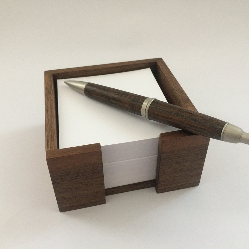 Solid Walnut Memo Block Holder