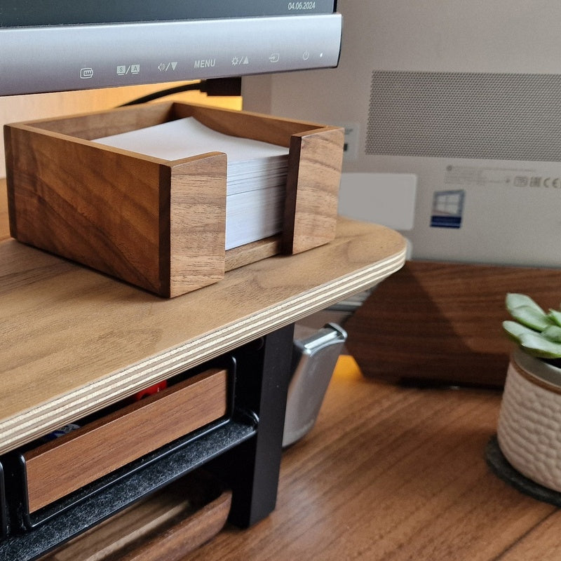 Solid Walnut Memo Block Holder Trade Pack of Fifty