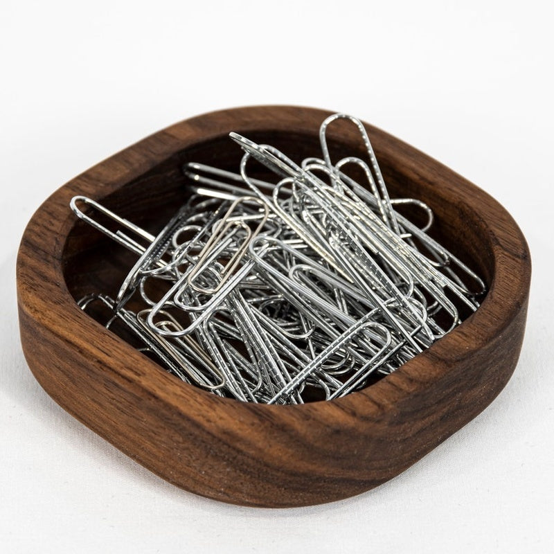 Solid Walnut Paper Clip Dish