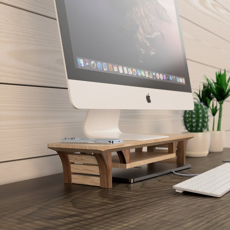 Solid Walnut Slim Monitor Riser Trade Pack of Twenty