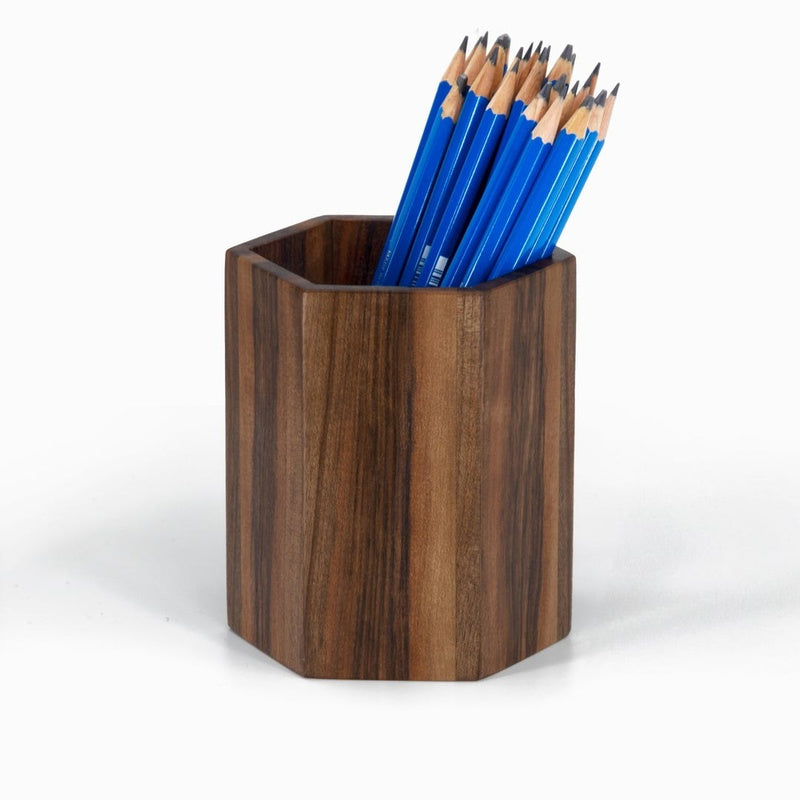 Solid Walnut Tall Pen Pot