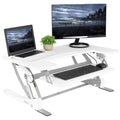 Warm White Steel Adjustable Height Monitor Riser