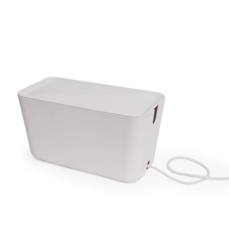 Warm White Steel Cable Box Large Trade Pack of One Hundred