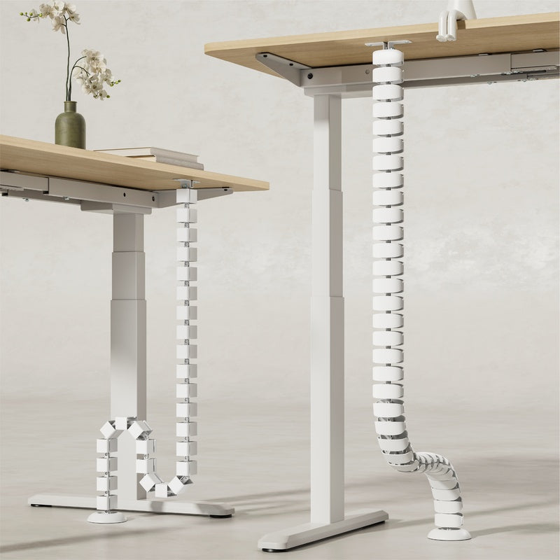 Warm White Steel Cable Management Spine Trade Pack of Fifty
