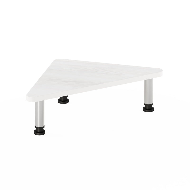 Warm White Steel Corner Monitor Riser