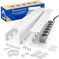 Warm White Steel Desk Cable Management Kit