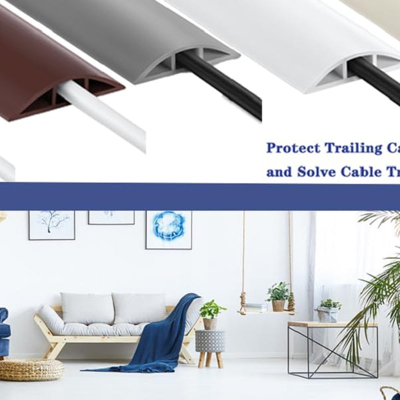 Warm White Steel Floor Cable Cover