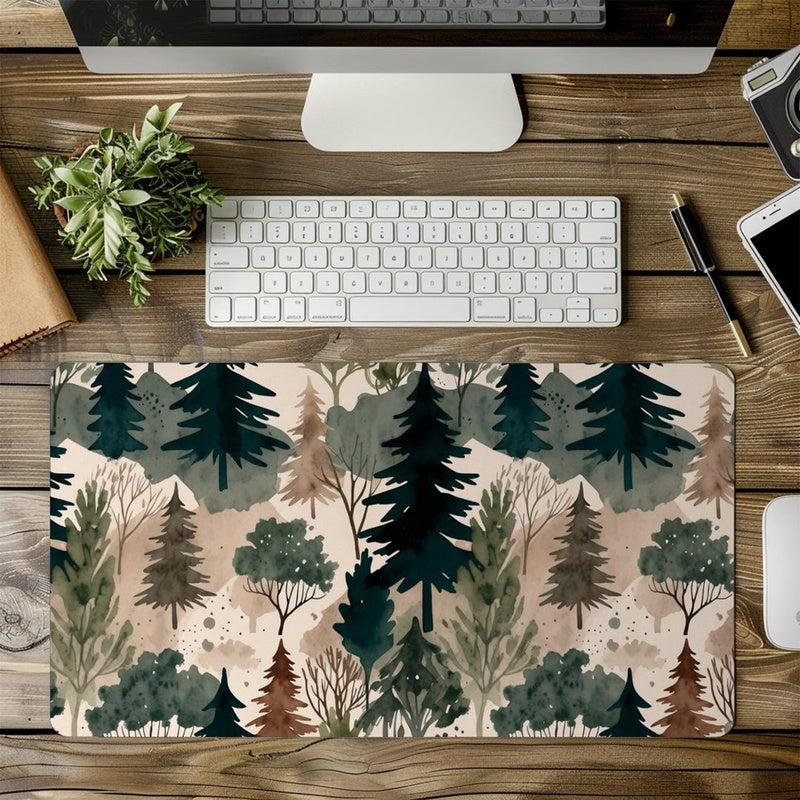 Wool Felt Desk Mat Forest